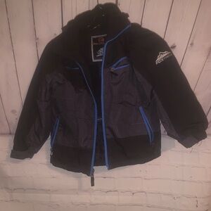 Free Country Black Jacket with Blue Trim
